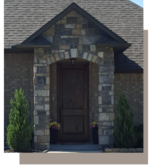 house with a stone exterior