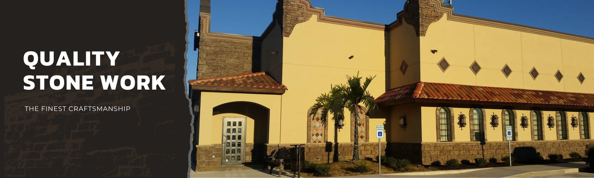 commercial building with stone veneer exterior 